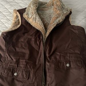 Reversible furry vest